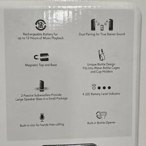 Scosche Boombottle MM Waterproof Wireless Speaker Bluetooth NEW - Picture 4 of 9